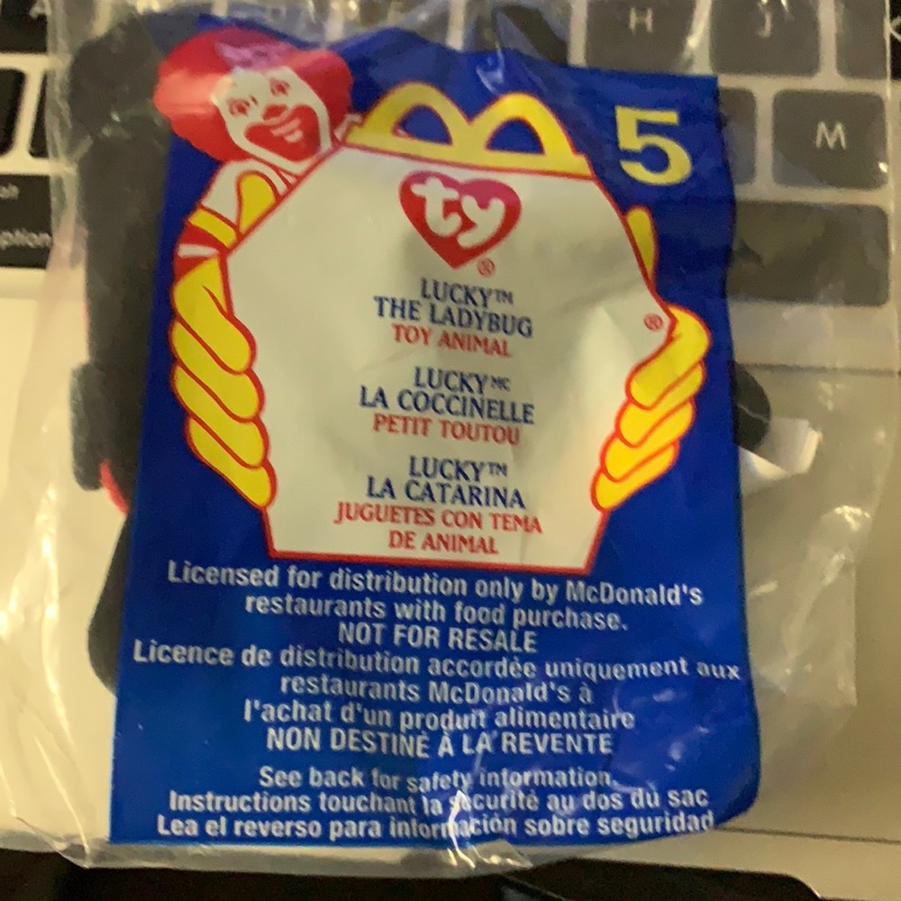 Lucky the Labybug McDonald’s ty Beanie Baby